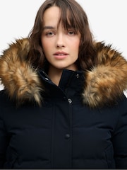 Superdry Navy Blue Everest Hooded Bomber Jacket - Image 6 of 8