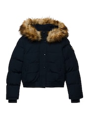 Superdry Navy Blue Everest Hooded Bomber Jacket - Image 7 of 8