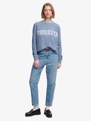 Plavo - Superdry Athletic Essentials Grafički vrh dugih rukava - Slika 4 od 8