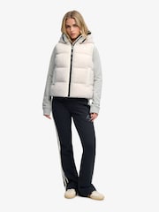 Superdry White Borg Baffle Gilet - Image 3 of 6