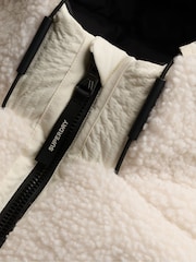 Superdry White Borg Baffle Gilet - Image 6 of 6