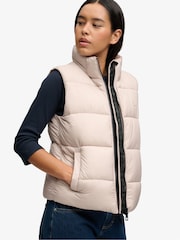Superdry Cream Borg Lined Gilet - Image 4 of 4