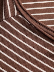 Superdry Brown Stripe Bardot Off Shoulder Top - Image 7 of 7