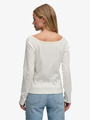 Superdry White Bardot Off Shoulder Top - Image 2 of 7