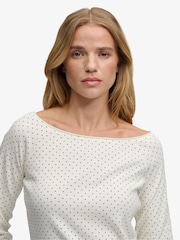 Superdry White Bardot Off Shoulder Top - Image 5 of 7