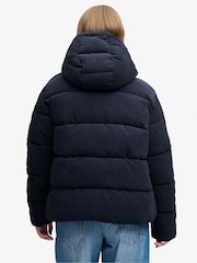 Superdry Blue Premium Hood Cord Puffer Jacket - Image 2 of 5