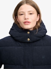 Azul - Superdry Premium Hood Cord Puffer Jacket - Imagem 6 de 8