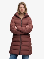 Superdry Brown City Mid Padded Jacket - Image 1 of 9