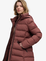 Superdry Brown City Mid Padded Jacket - Image 6 of 9