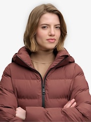 Superdry Brown City Mid Padded Jacket - Image 7 of 9