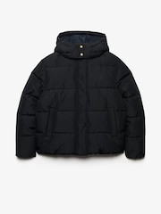 Superdry Black Premium Hood Puffer Jacket - Image 1 of 2