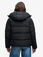 Superdry Black Premium Hood Puffer Jacket - Image 3 of 8