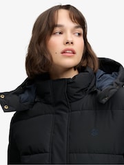 Superdry Black Premium Hood Puffer Jacket - Image 6 of 8
