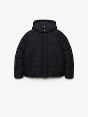 Superdry Black Premium Hood Puffer Jacket - Image 7 of 8