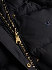 Superdry Black Premium Hood Puffer Jacket - Image 8 of 8