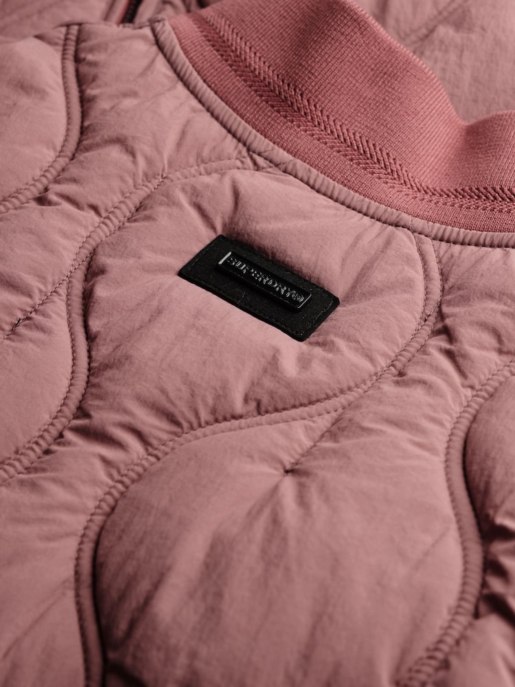 Superdry Red Short Onion Quilt Liner Jacket - Image 8 of 8 Superdry Red Short Onion Quilt Liner Jacket - Image 8 of 8