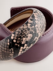 Burgundy Red PU Bangles 2 Pack - Image 3 of 3