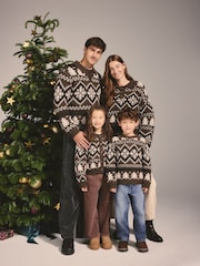 Chocolate Brown Fairisle Christmas Jumper (3-16yrs) - Image 2 of 8