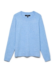 VERO MODA Blue Round Neck Soft Touch Cosy Knitted Jumper - Image 4 of 4