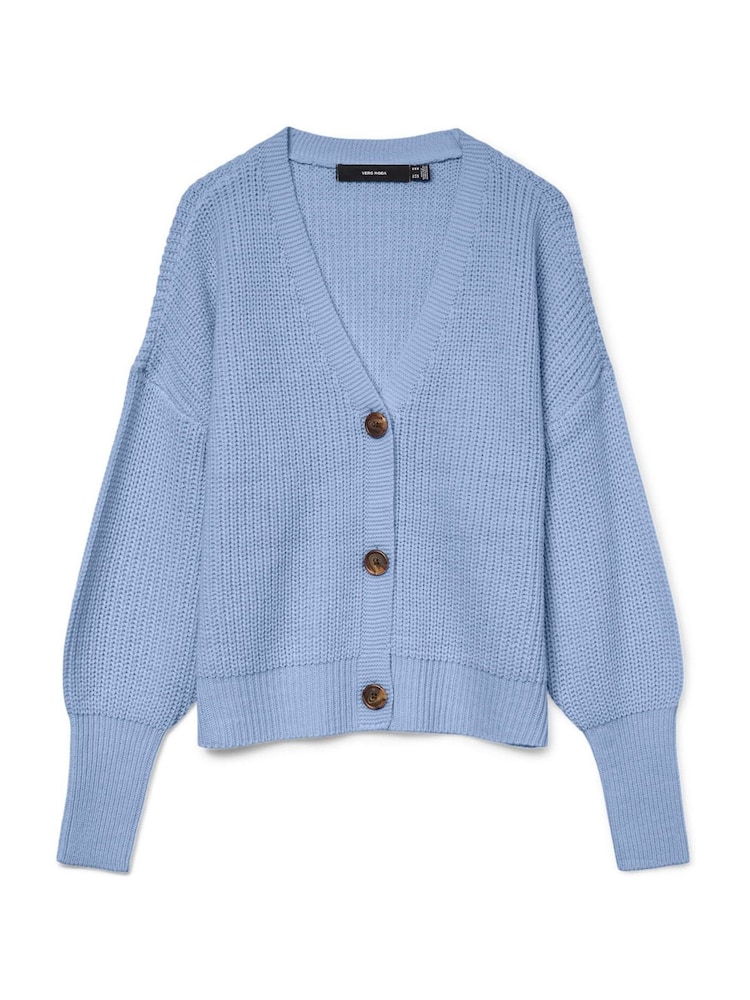 VERO MODA Blue Button Down Knitted Cardigan - Image 1 of 1