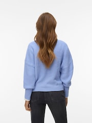 VERO MODA Blue Button Down Knitted Cardigan - Image 2 of 5