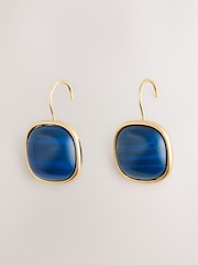 Blue Resin Pull Through Earrings - Image 3 of 5