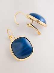 Blue Resin Pull Through Earrings - Image 4 of 5