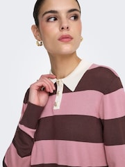 Πλεκτή Ριγέ Μπλούζα Polo JDY - Εικόνα 3 του 7