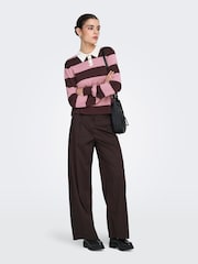 Πλεκτή Ριγέ Μπλούζα Polo JDY - Εικόνα 5 του 7