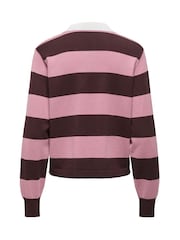 Πλεκτή Ριγέ Μπλούζα Polo JDY - Εικόνα 7 του 7