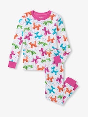 أبيض - Hatley Balloon Pets Cotton White Pyjamas Set - Image 2 of 2