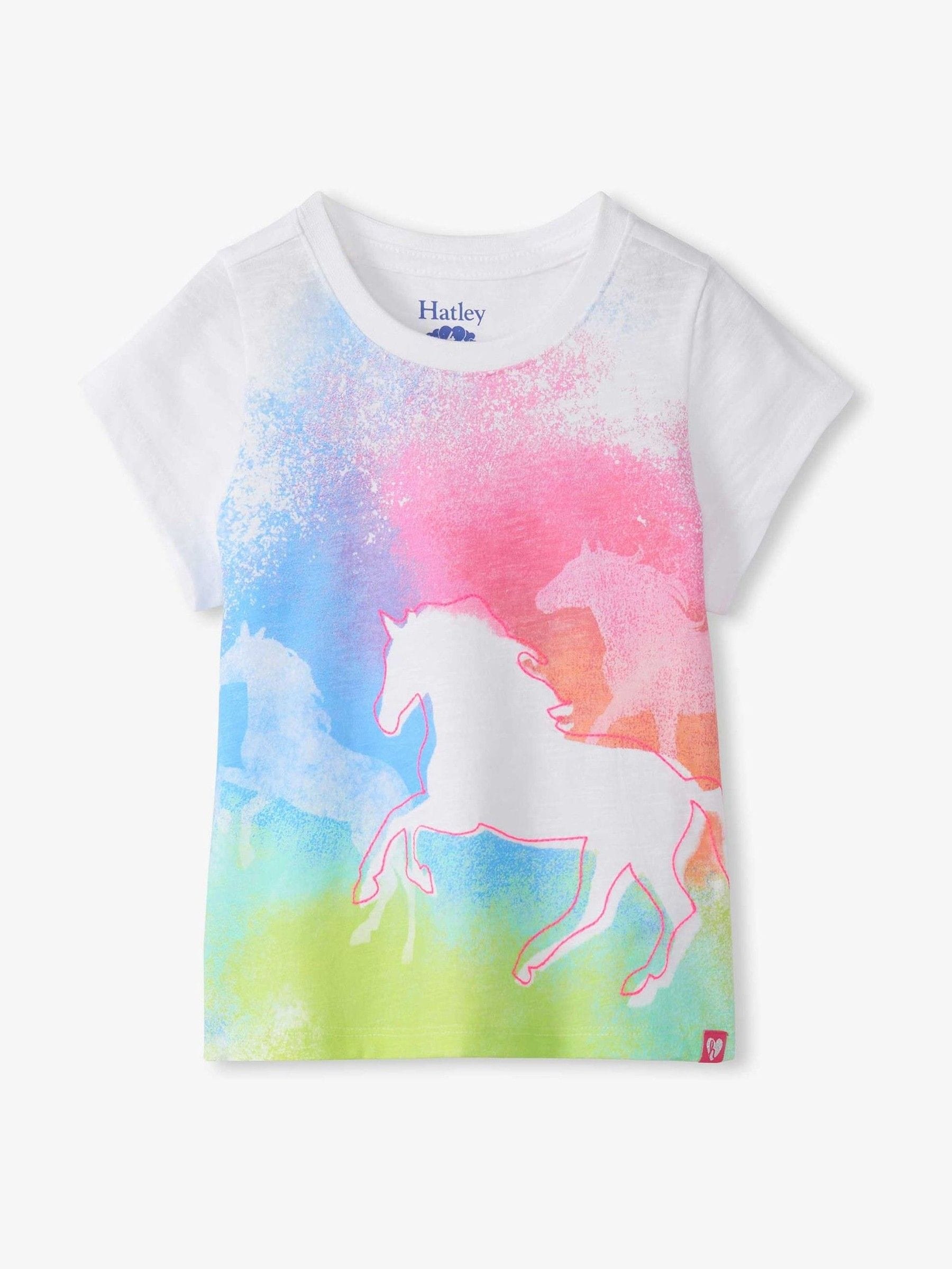Buy Hatley White Running Horses Graphic T-Shirt from Next USA