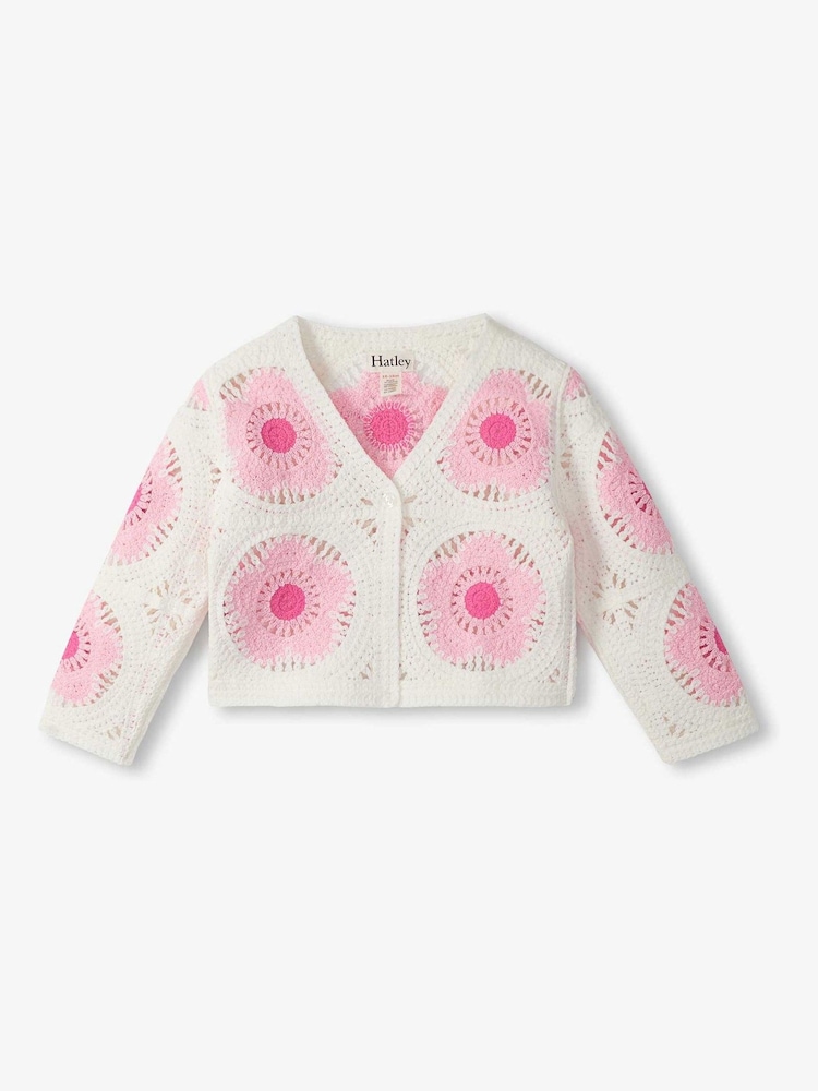Hatley Natural Flower Crochet Jumper - Image 1 of 3 Hatley Natural Flower Crochet Jumper - Image 1 of 3