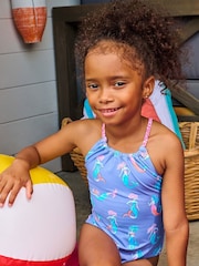 Hatley Blue Salty Mermaids Gather Front Swimsuit - Image 1 of 4