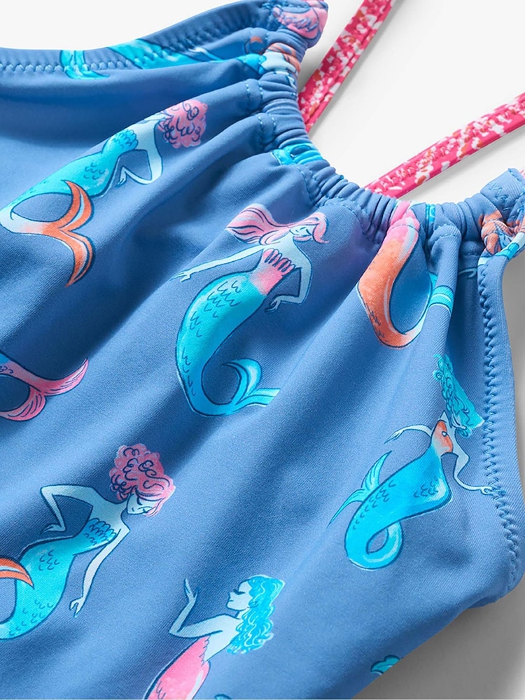 Hatley Blue Salty Mermaids Gather Front Swimsuit - Image 4 of 4