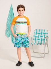 Hatley Blue Deserted Island Swim Shorts - Image 1 of 4