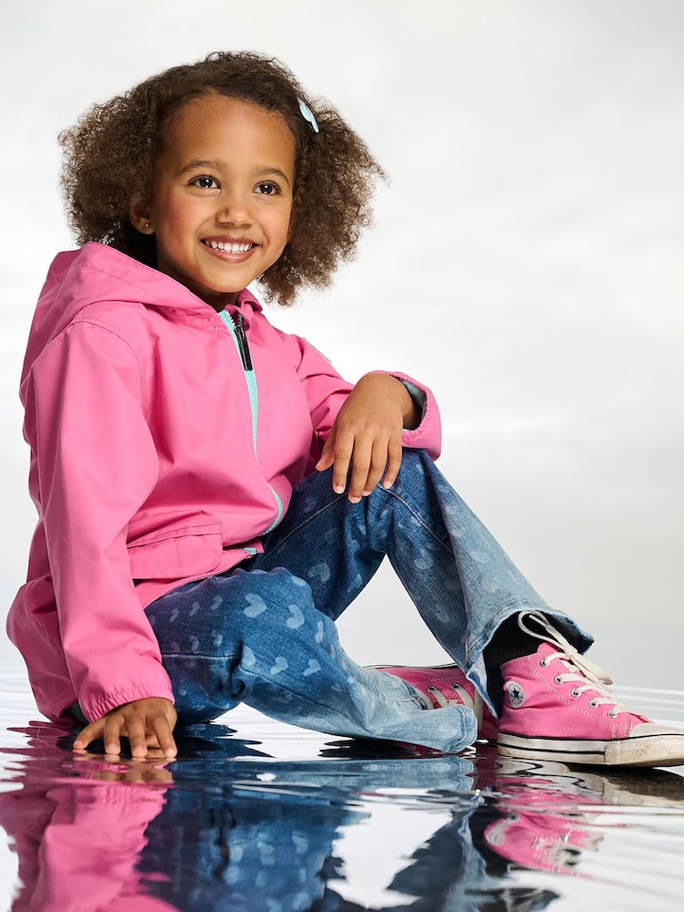 Hatley Pink Reveal Butterflies Microfiber Rain Coat - Image 1 of 7