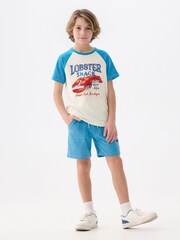 Natur - Hatley Lobster Shack Raglan T-Shirt And Shorts Set - Bild 1 von 5