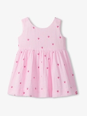 Hatley Pink Teeny Berries Gingham Sleeveless Party Dress - Image 1 of 2