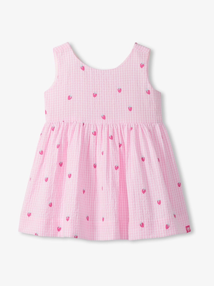 Hatley Pink Teeny Berries Gingham Sleeveless Party Dress - Image 1 of 2 Hatley Pink Teeny Berries Gingham Sleeveless Party Dress - Image 1 of 2