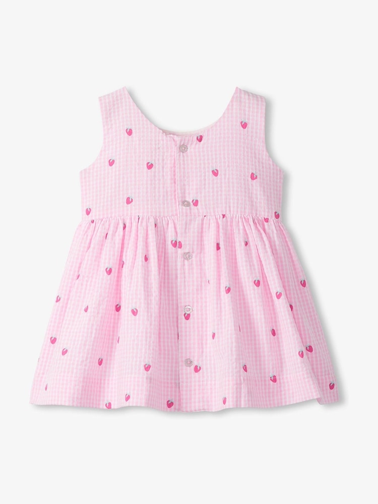 Hatley Pink Teeny Berries Gingham Sleeveless Party Dress - Image 2 of 2 Hatley Pink Teeny Berries Gingham Sleeveless Party Dress - Image 2 of 2