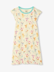 Hatley Yellow Hummingbird Print Ruffle Hem Nightdress - Image 3 of 4