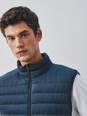 Navy Lightweight Shower Resistant Quilted Gilet - Image 4 of 7