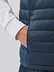 Navy Lightweight Shower Resistant Quilted Gilet - Image 5 of 7