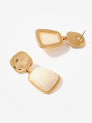 Mint Velvet Cream Stone Earrings - Image 4 of 4