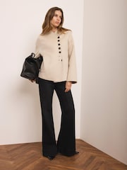 Mint Velvet Yellow Wool Blend Hand Finished Button Detail Jacket - Image 1 of 8