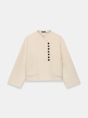 Mint Velvet Yellow Wool Blend Hand Finished Button Detail Jacket - Image 7 of 8