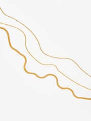 Mint Velvet Gold Tone Stainless Triple Layered Necklace - Image 3 of 3