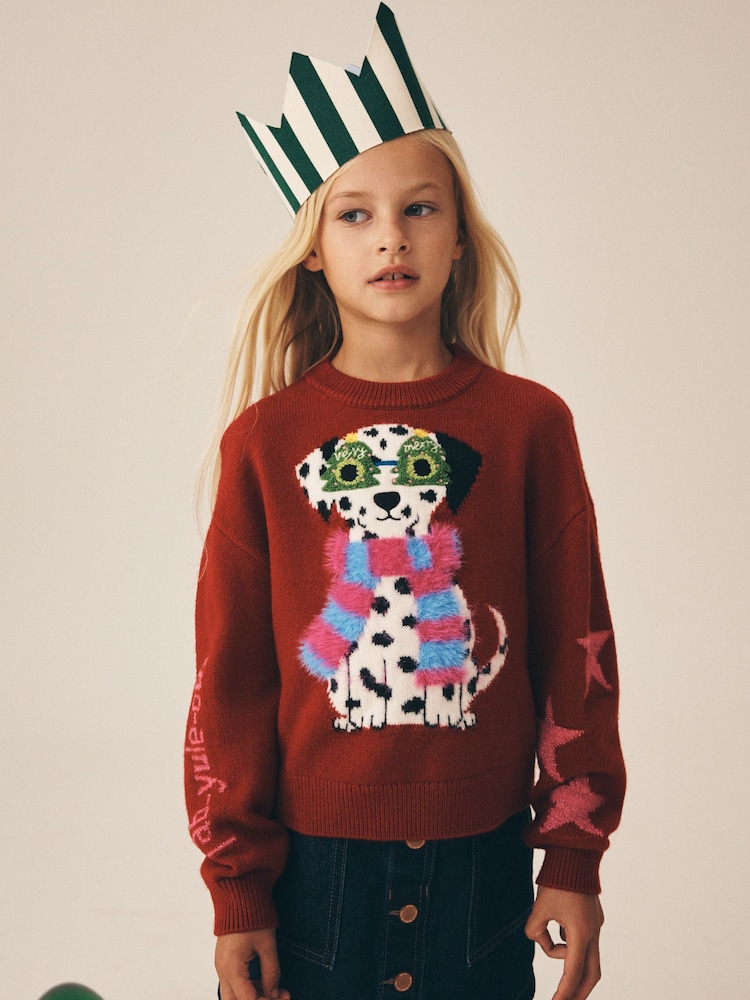Dalmation Dog Red - Weihnachtspullover (3-16J.) - Bild 1 von 9
