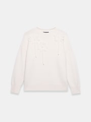 Mint Velvet Wolle Blend Pullover mit Blumenapplikation - Bild 6 von 7